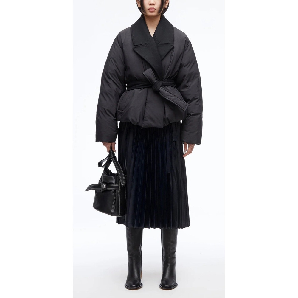 PHILLIP LIM Belted Puffer Down Pea Coat Wool Combo Jacket $895. NWT Size M